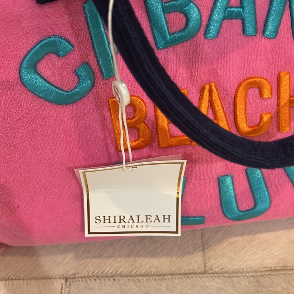 Shiraleah Pink Cabana Beach Club Tote Bag - Picture 3 of 7